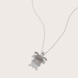 turtle necklace in stainless steel