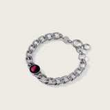 pink moon lunar curb link bracelet
