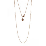28” beaded chain in rose gold