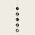 Five Moon Necklace in Silver