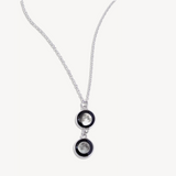 lunar twin charm necklace