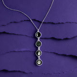 mini quadrupled necklace in silver