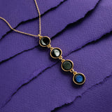 mini quadrupled necklace in gold