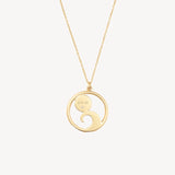 lunar tide necklace in gold