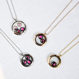 pink moon lovers in the locket in gold
