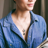 lunar twin charm necklace