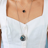 family locket necklace in stainless steel