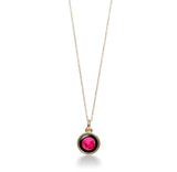 pink moon mini gold simplicity necklace