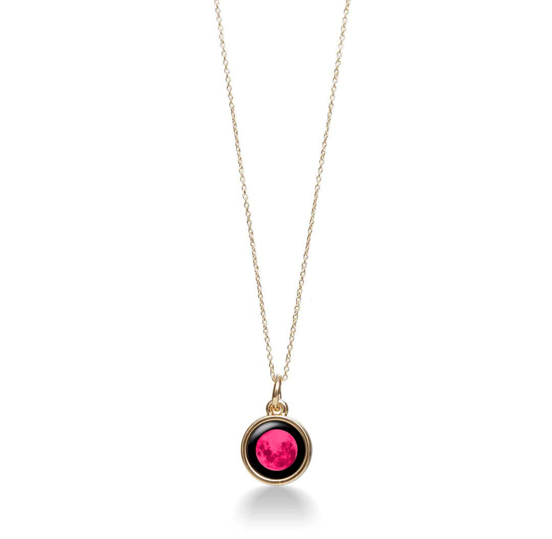 Pink Moon Mini Gold Simplicity Necklace