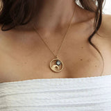 lunar tide necklace in gold