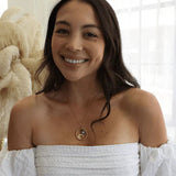 lunar tide necklace in gold