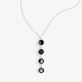 mini quadrupled necklace in silver