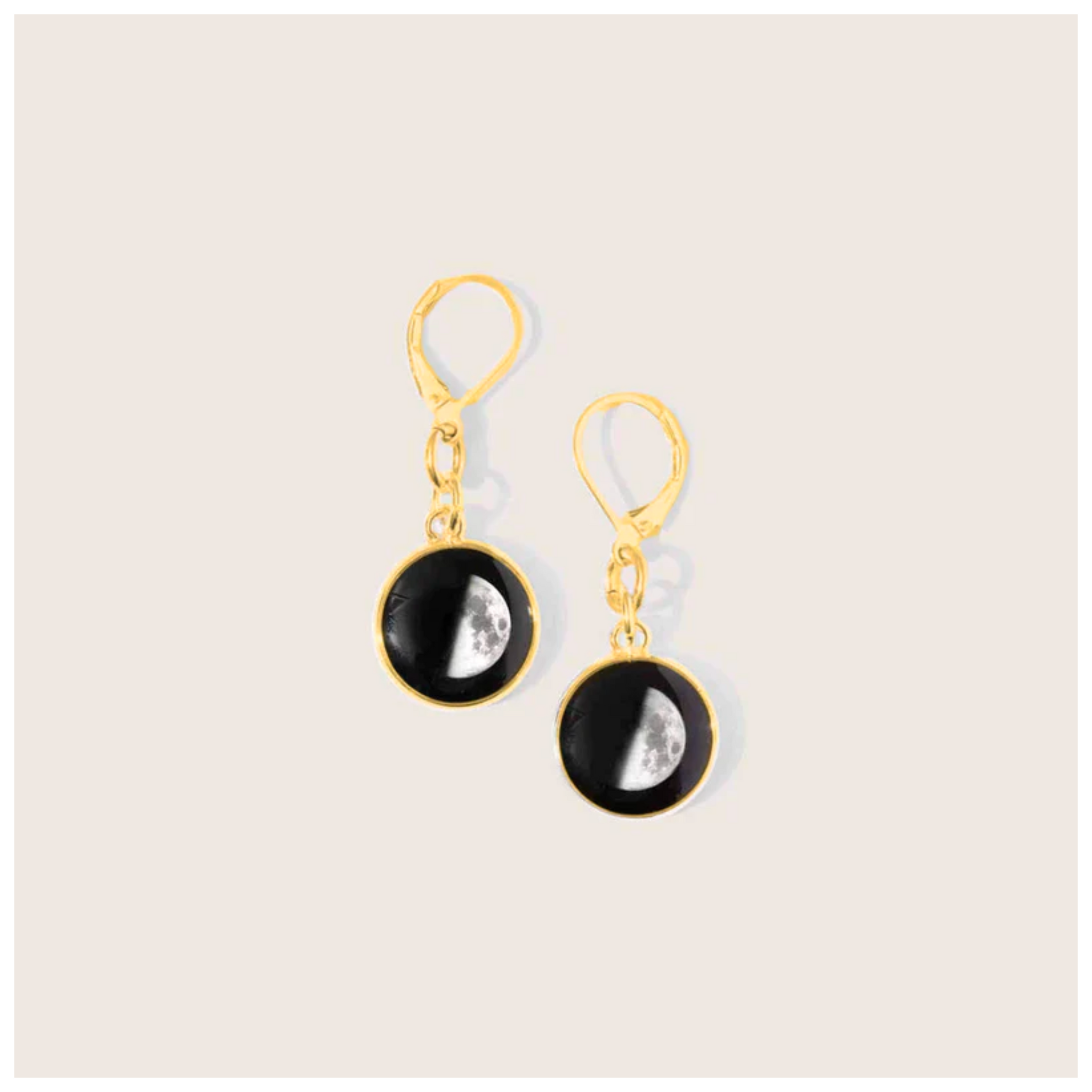 Celestial Moonrise Earrings in Gold