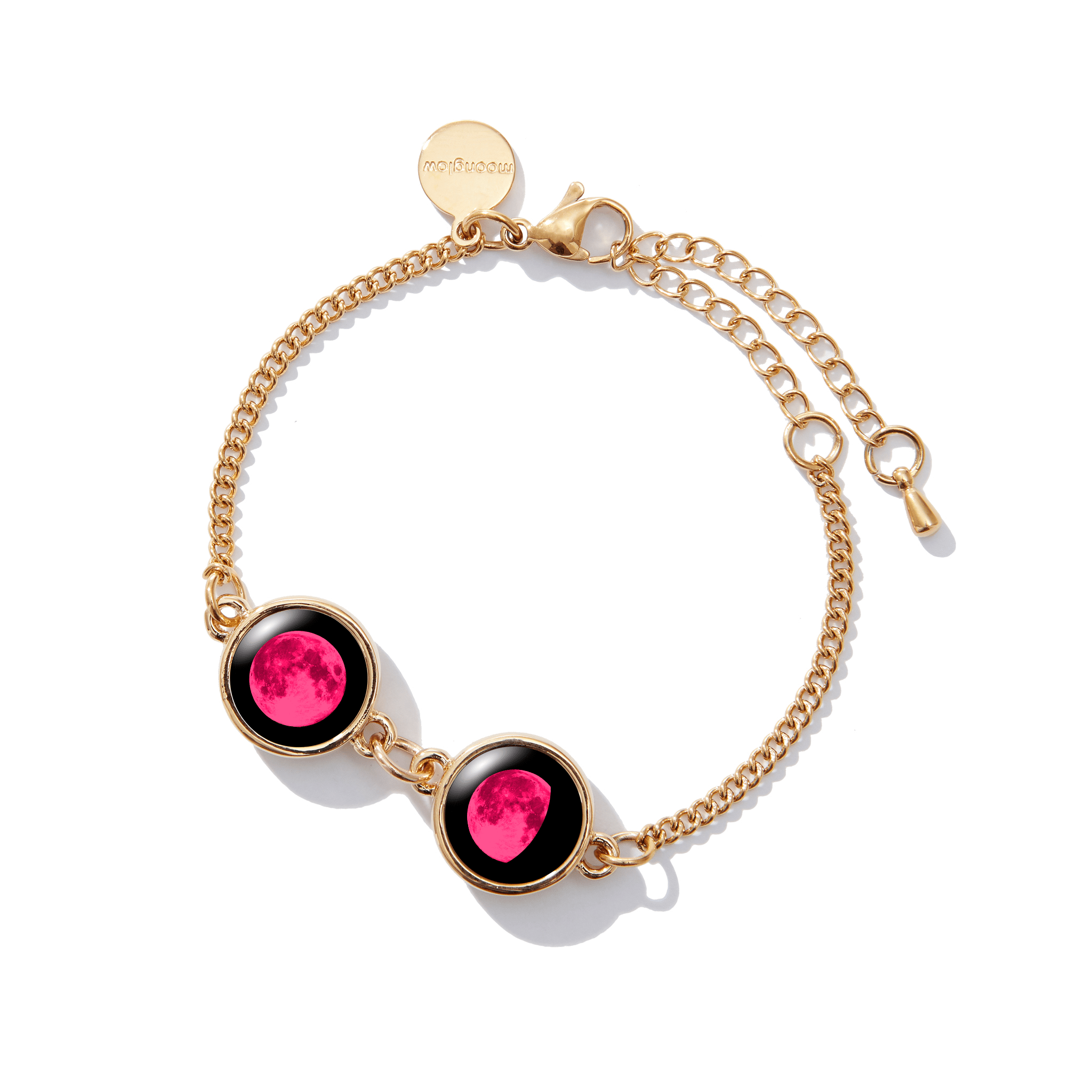 Pink Moon Double Moon Pallene Bracelet in Gold