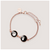 Double Moon Pallene Bracelet in Rose Gold