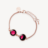 pink moon double moon pallene bracelet in rose gold