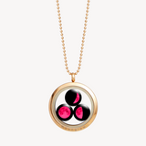 pink moon family locket in gold