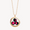 pink moon family locket in gold