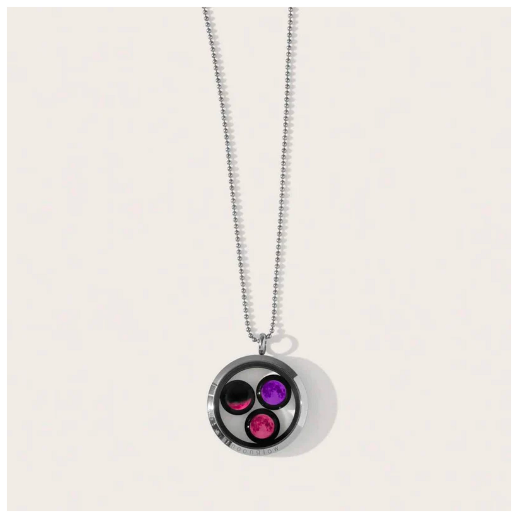 Pink Moon Family Locket Necklace