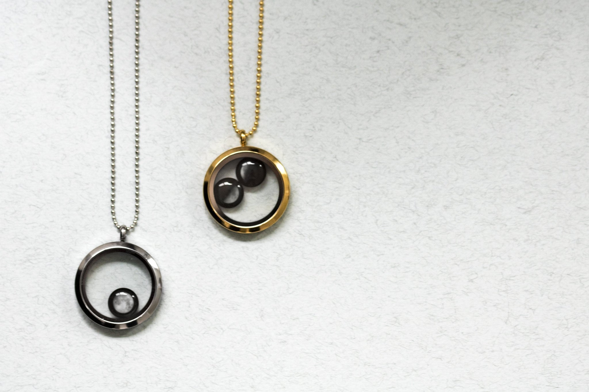 One Moon Locket in Stainless Steel