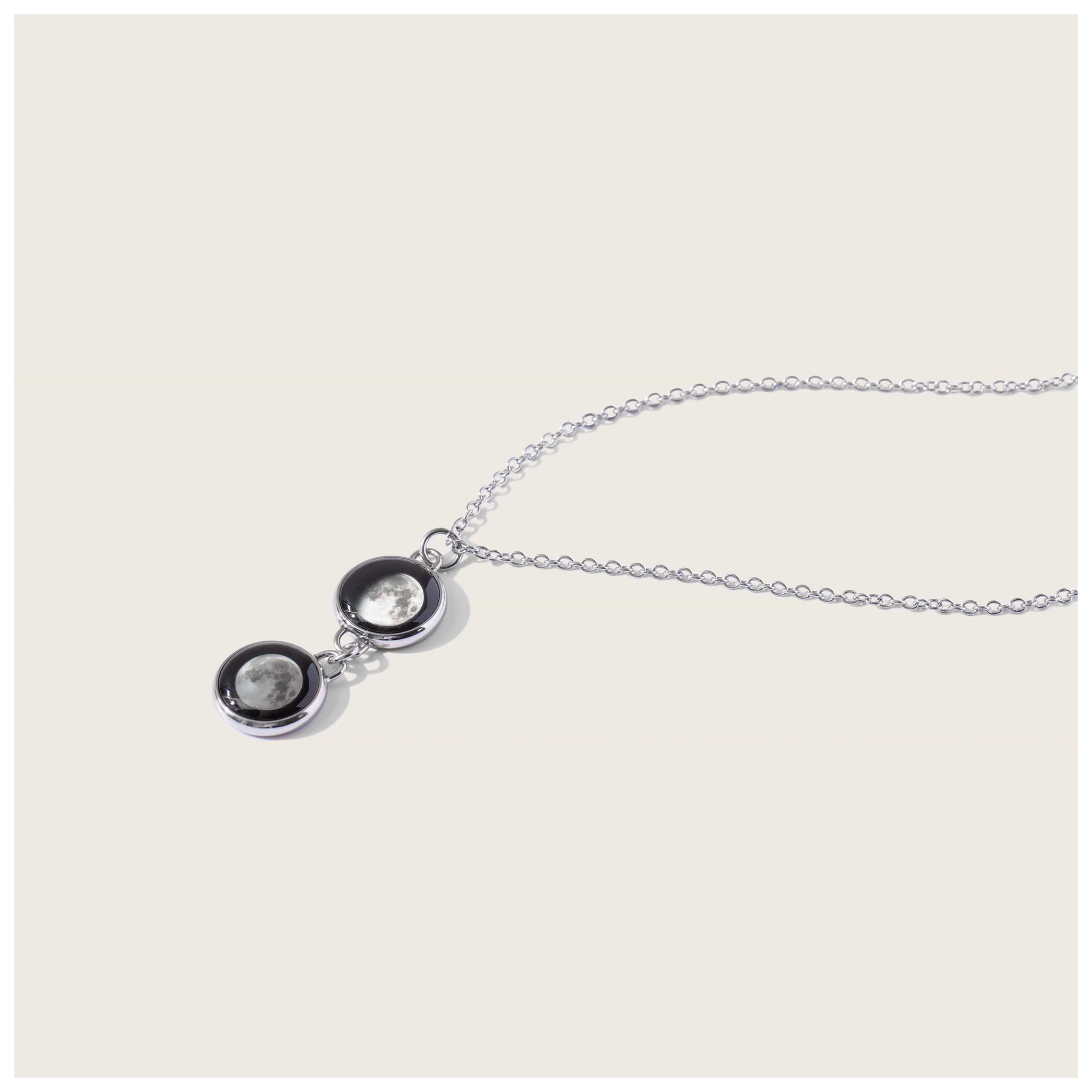 Lunar Twin Charm Necklace