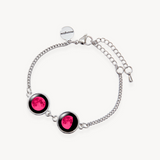 pink moon double moon pallene bracelet
