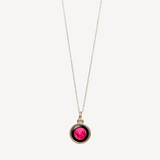 pink moon mini gold simplicity necklace