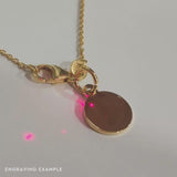 meteor necklace in gold