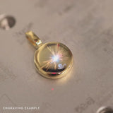 lunar curb link bracelet in gold