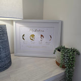 lunar reveal print - 4 moons