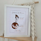 lunar reveal print - 2 moons - small