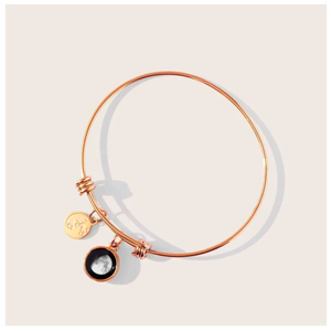 Modern Moon Bangle in Rose Gold