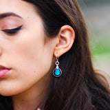 celestial moonrise earrings in rose gold