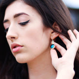 celestial moonrise earrings in rose gold