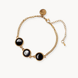 triple moon pallene bracelet in gold